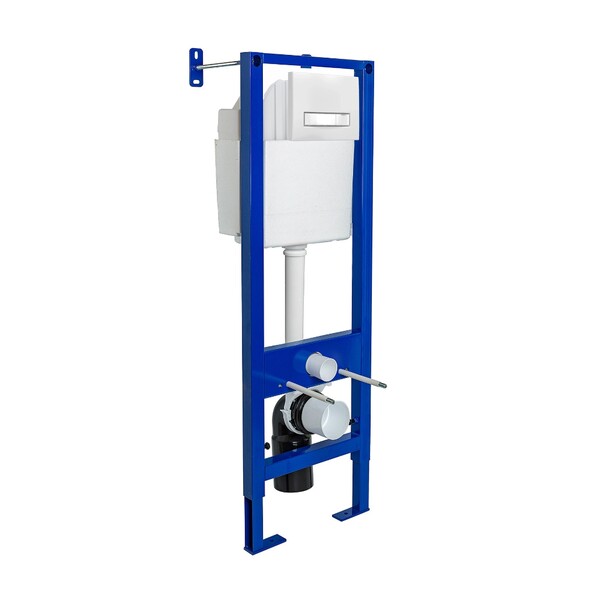 Инсталляция Berges Atom 410 c кнопкой Line белой / хром (040341)